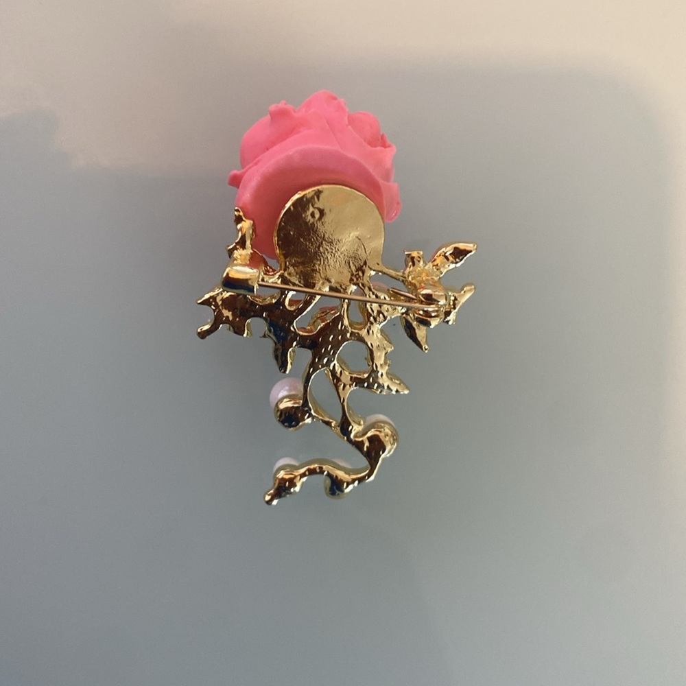 Carnation Pearl Brooch/Pin - Picture 2 of 3